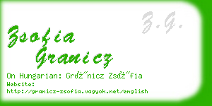 zsofia granicz business card